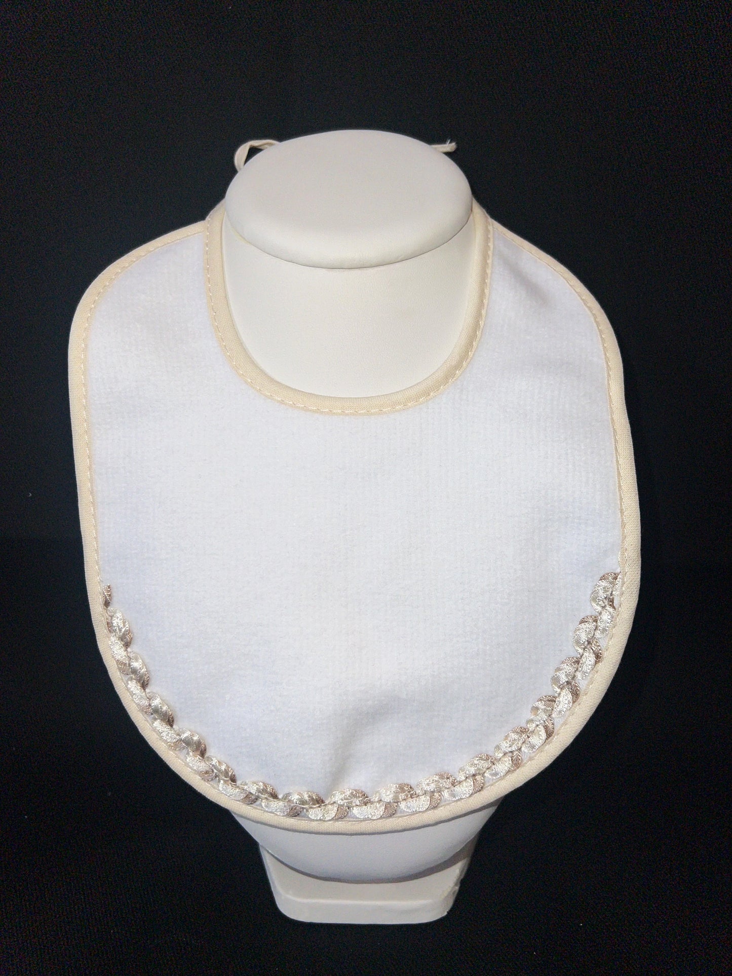 Mini bavoir personnalisé – Ruban rose satiné