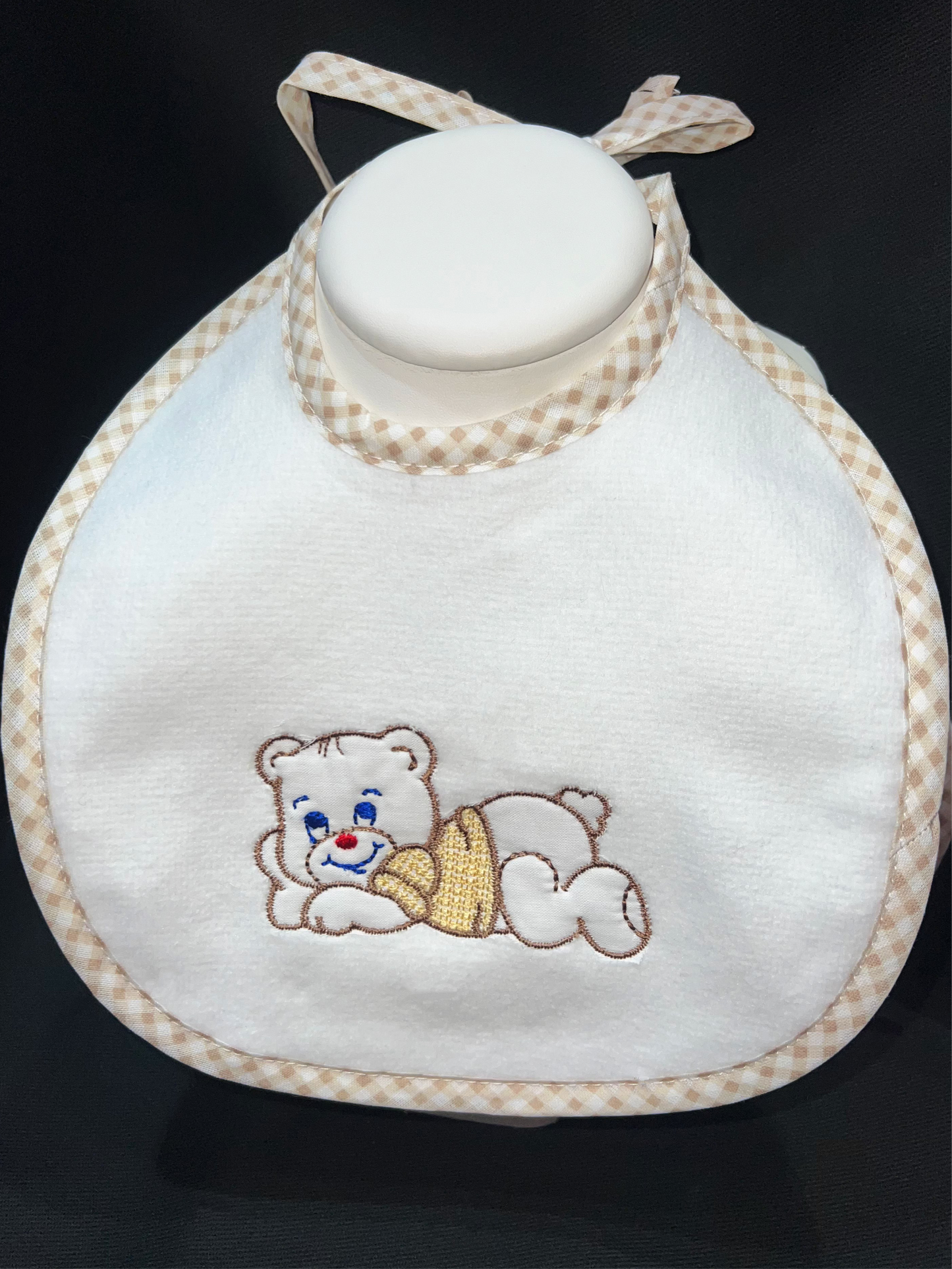 Petit bavoir personnalisé brodé - Ourson