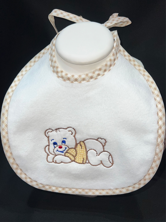 Petit bavoir personnalisé brodé - Ourson