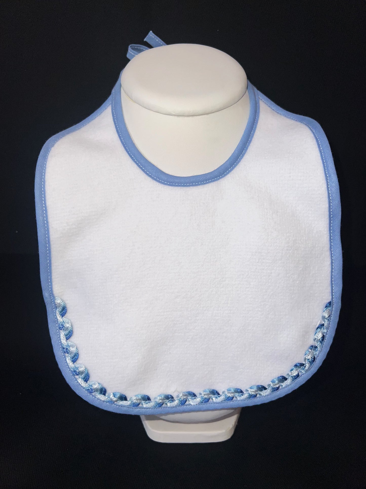 Mini bavoir personnalisé – Ruban rose satiné