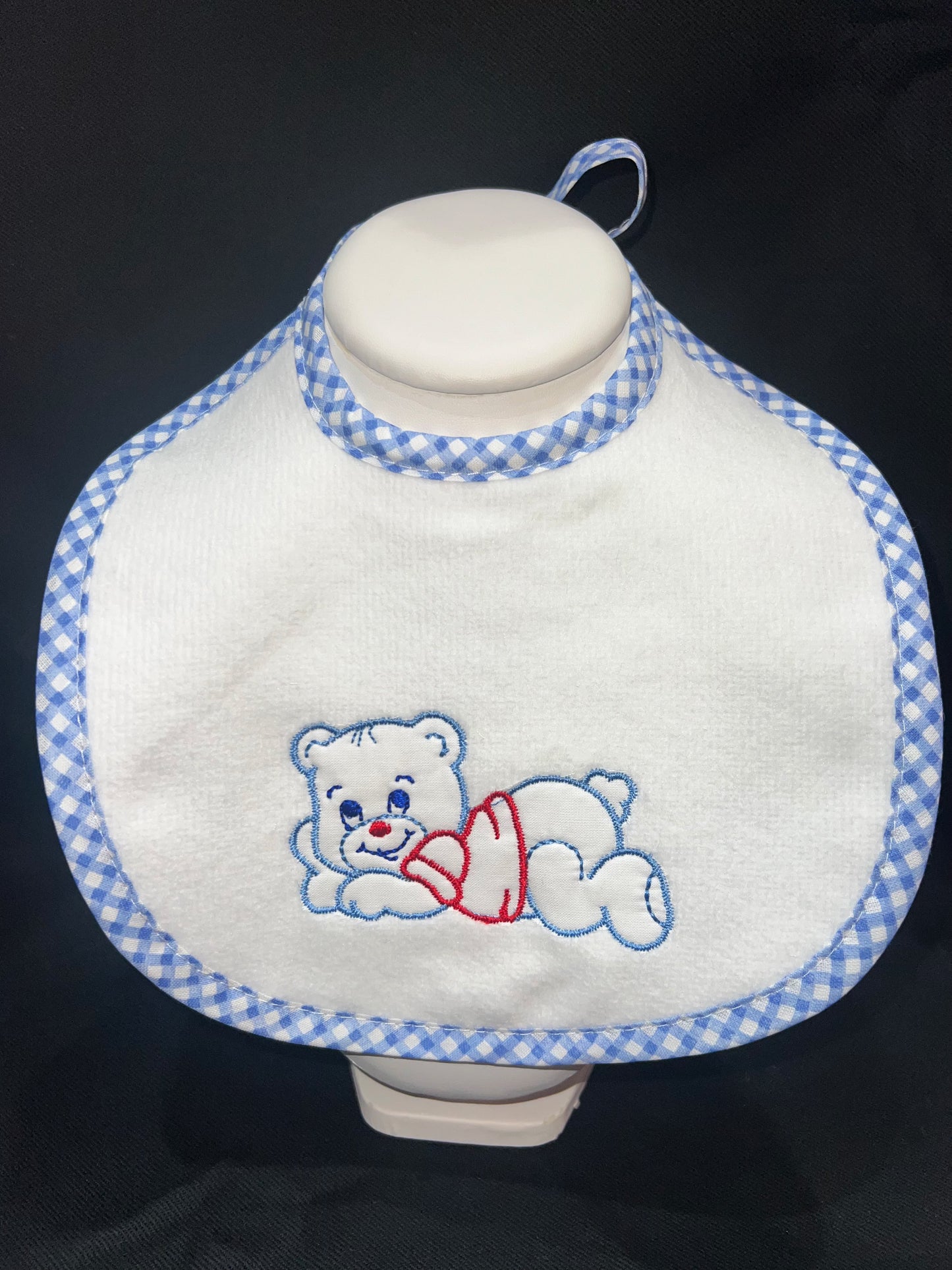 Petit bavoir personnalisé brodé - Ourson