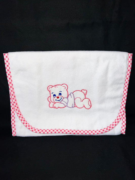 Trousse de toilette bébé personnalisée – Ourson brodé