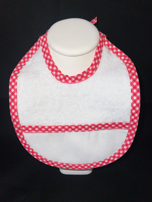 Mini bavoir personnalisé – Tissu vichy