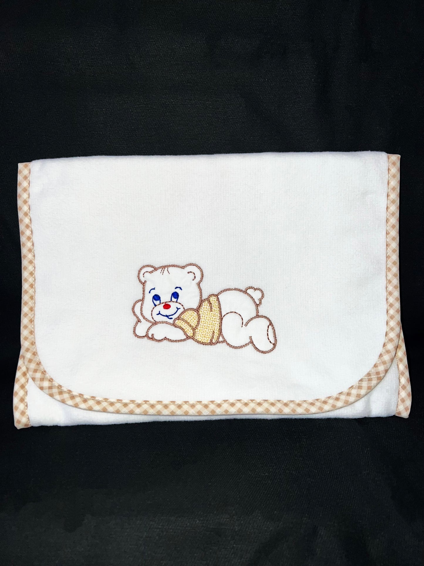 Trousse de toilette bébé personnalisée – Ourson brodé